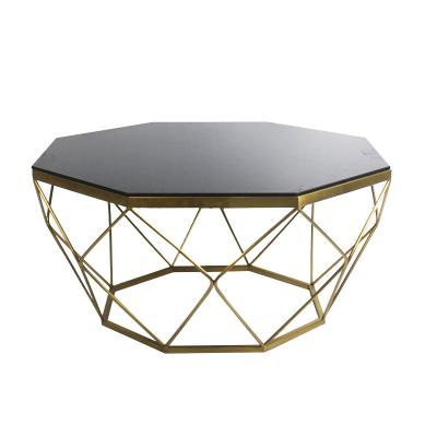 China Modern Living Room Metal Living Room Ware Coffee Table Black Laser Cutting Wire Side Table for sale