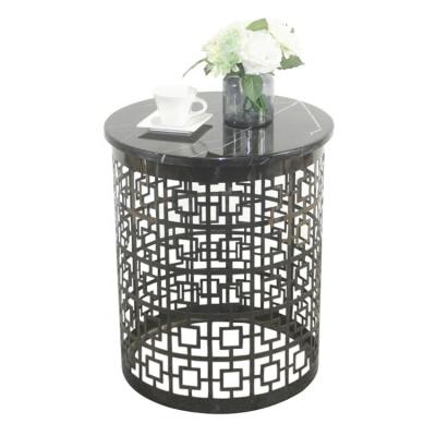 China New Nordic Exhibiting Living Room Metal Serving Tea End Table Black Coffee Table For Living Room for sale