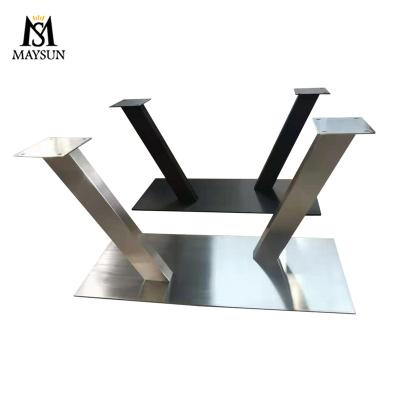 China Wholesale Customized Modern Stainless Steel Bracket Bar Counter Cafe Desk Dining Table Legs for sale