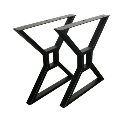 China Black Matte Modern Style Metal Iron Furniture Dining Table Legs, Desk Table Legs for sale