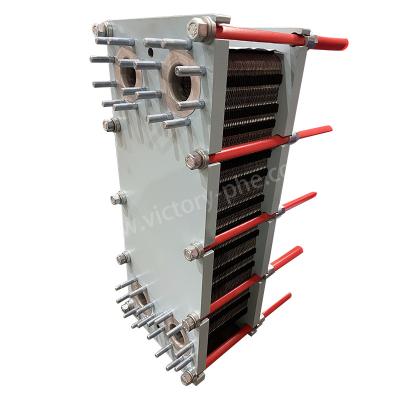 China Industrial cooling heat exchanger with a nickel plate frame, designed in a plate heat exchanger (PHE) configuration for sale