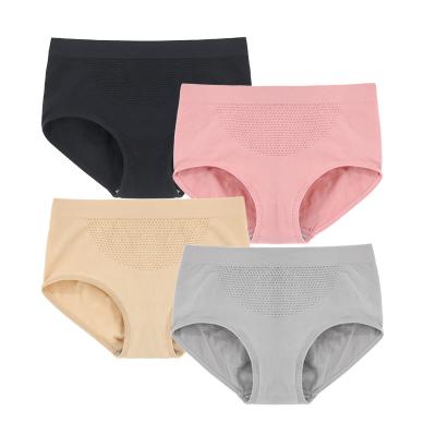 China Seamless Antibacterial Underwear Moisture Wicking Stretch Briefs Regular Panties For Women for sale