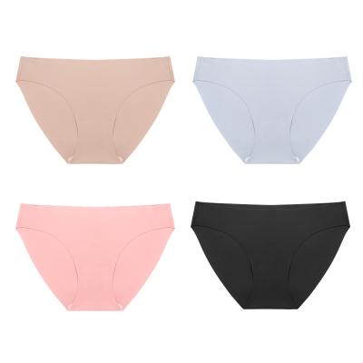 China Antibacterial Underwear Adult Sexy Ice Silk Ladies Girl Seamless Panties for sale