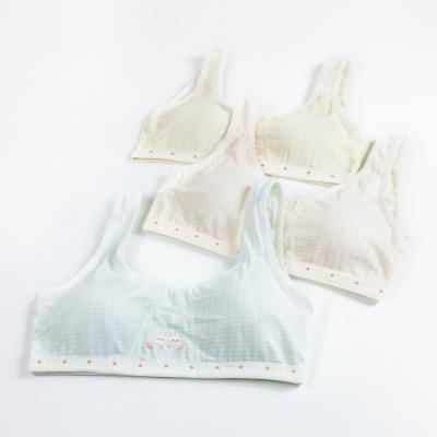 China Student Antibacterial Vest Bra Kids Cotton Thin Bra for sale