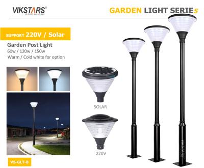 China Support 220V Solar LED Garden Lights With 3m Pole For Landscape Pathway for sale