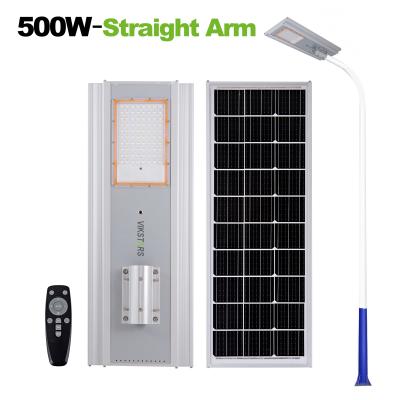 China IP66 500W 700W Integrated Solar Street Lamp for Main Street Road with Remote Control Aluminum Solar Street Light for sale