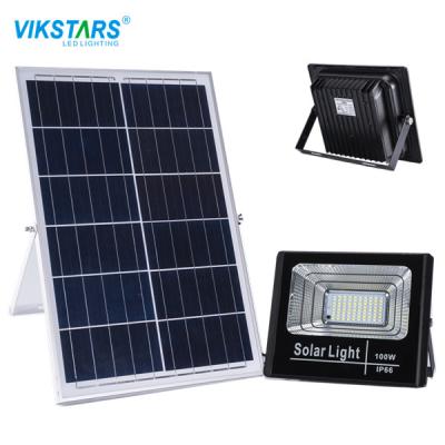 China 30w 60W Solar 100W LED Flood Light Aluminum Bracket Arm With 3.7V Battery for sale