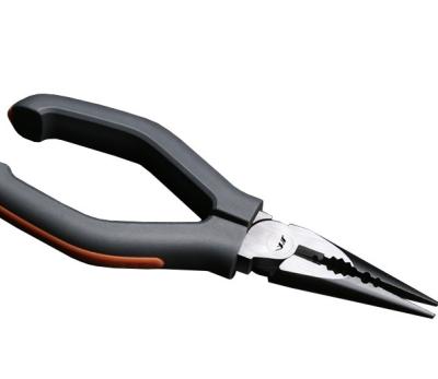 China Assembly Wholesale 6 Inch Serrated Jaw Precision Cutting Long Nose Pliers for sale