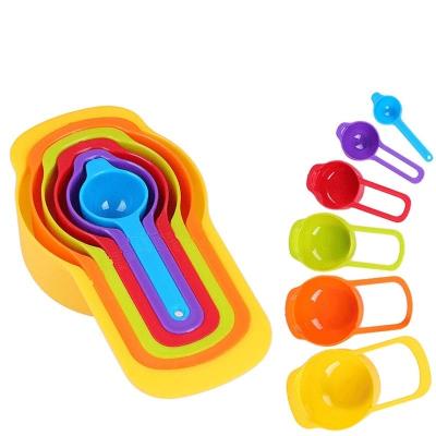 China Direct Selling Disposable Colored Measuring Cup Plastic Doser Set Rainbow Doser 6 Piece Set for sale