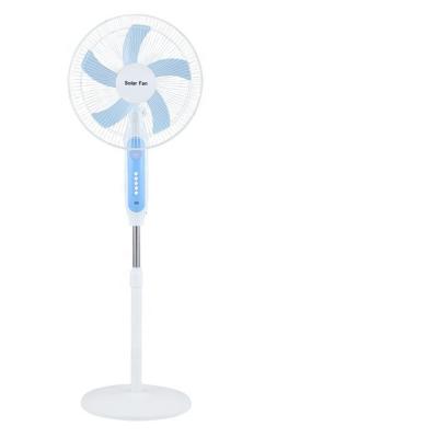 China Instainless 16 Inch DC Solar Fan Steel 12V With Solar Standing DC Fan Solar Panel Rechargeable Power Solar Fan for sale