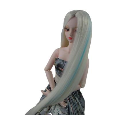 China Synthetic Hair Wigs Silky Straight Top Grade Long BJD Doll With Highlights Wigs Wholesale Prices Stunning Colorful Wigs for sale