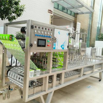 China Full Automatic Beverage Beverage Cream Cheese Yogurt Cup Filling Sealing Machine With PLC Control for sale