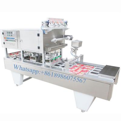 China Food factory price pp aluminum foil duckblood pig blood tray filling sealing machine for sale