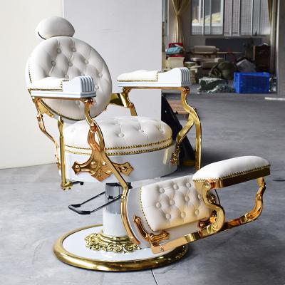 China Contemporary Waybom Waybom Salon Furniture Barber Chairs Luxury Styling Gold Barber Chair for sale