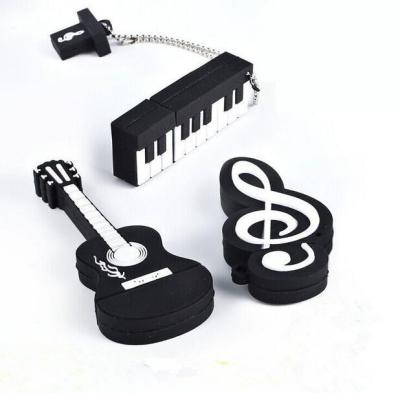 China GUITAR Notes PVC USB Player 64g Flash Piano USB Flash Drive 32g Lettering Usb Player 16g Violin Logo 8g Cartoon 1g 2g 4g 128gU Flash Disk for sale