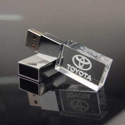 China New Custom USB Flash Drive Crystal USB Flash Drive with Car Logo VW Pendrive 4GB 8GB 16GB 32GB USB Stick 2.0 Flash Hard Drive Pen Drive Business Gifts for sale