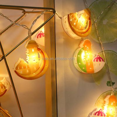 China New Arrival Ramadan Party Decoration Eid Mubarak LED Moon Star Palace Lantern 1.5M Ramadan String Lighting Plastic Indoor for sale