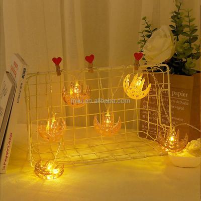 China Ramadan Battery USB Powered Led Temple Eid Lantern Wall String Lights Metal Ramadan Decorations for sale