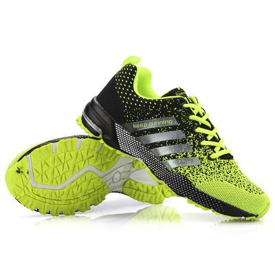 China Hot Selling EVA Border Fabric Fashion Style Customization Breathable Men Air Marathon Running Shoes for sale