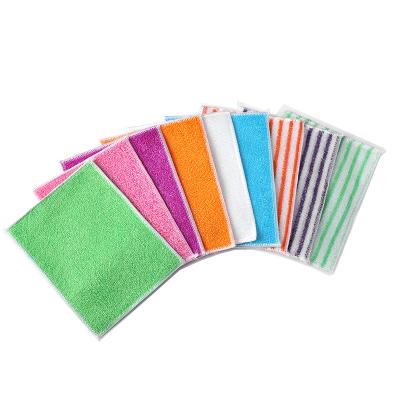 China Creative And Cute High Quality Viable Kitchen Towel Scouring Pad Thickened Dishcloth Microfiber Reusable Cleaning Cloth for sale