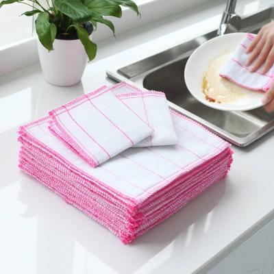 China Kitchen QUICK DRY Cotton Yarns Absorb Water And Shed Fiber, Non-Oily Dish Towel, Universal Decontamination Cleaning Cloth Dish Towel for sale