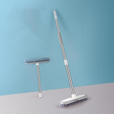 China Wholesale Squeegee Floor Brush Bathroom Tile Floor Wiper Bathroom Sweep Clean Dead Corners Long Handle Lazy Floor Brush for sale