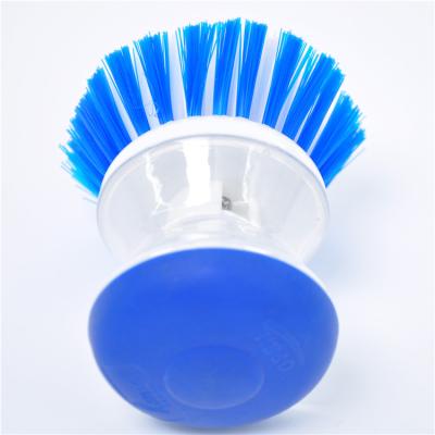 China Viable Kitchen Clean Bathroom Pot Utensil Pot Cleaning Polishing Rubbing Brush with Soap Dispensing for sale