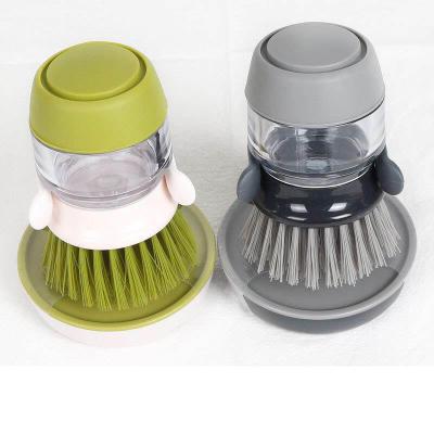 China New Arrival Viable Plastic Soap Washing Brush Cleaning Brush Palm Dispensing Brush For Kitchen Washing for sale