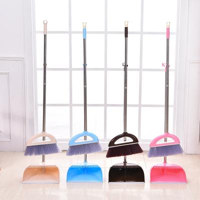 China Professional Hotel Service Plastic Set Broom Family Household Household Long Broom And Dustpan Indoor Cleaning Plastic Set for sale