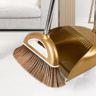 China New Design Family Folding Broom Household Windproof Plastic Ware Cleaning Folding Broom And Dustpan Set for sale