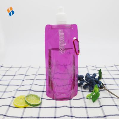 China Safety Customized High Quality Portable Collapsible Spout Pouch Safety Plastic Drinking Water Bags for sale