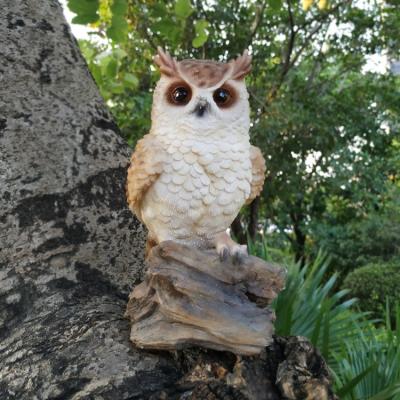 China Wholesale Europe Resin Garden Outdoor Decorative Realistic Owl, Life Like Handmade Resin Owl Figurine% for sale