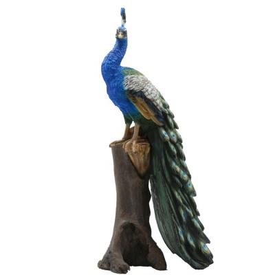 China Europe garden decor life like polyresin peacock figurine, animal figurines resin peacock wholesale design@ for sale