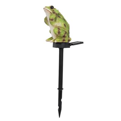 China Garden Solar Garden Lights Animal Lawn Lamp Resin Frog Landscape Garden Stake Outdoor Lighting for sale