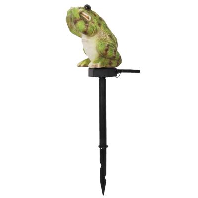 China Outdoor Solar Garden Lights Garden Frog Resin Path Stake Light Lawn Lamp for Landscape Yard Patio Corridor for sale