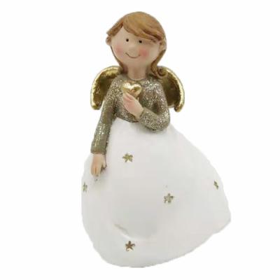 China Wholesale handmade Europe polyresin angel decor figurine, mini angel figurine home decoration for sale