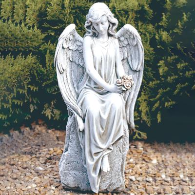 China Europe decorative garden resin crafts angel garden for grave, custom design polyresin figurine / angel statue for sale