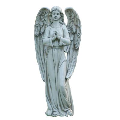 China Wholesale Customized Europe Angel Wings Statue,Polyresin Standing Angel Garden Prayer Statue for sale