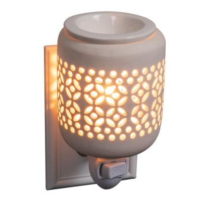 China Wholesale AROMATIC Home Decor Fragrance Plug In Warmer Wax Melter Ceramic Candle for sale