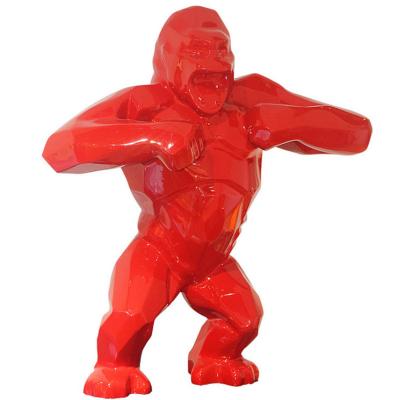 China Wholesale Europe gorilla sculpture resin, home decoration kong/wild animal geometric for sale