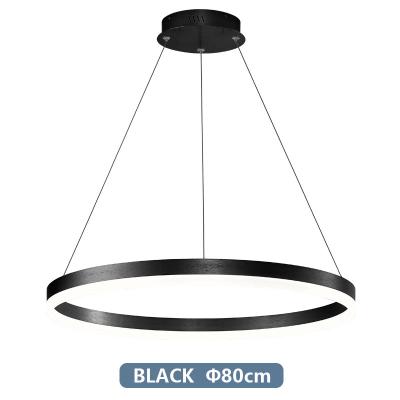 China Zhongshan Modern Factory Decor Wholesale Metal Ring Acrylic Led Modern Pendant Light Chandelier for sale