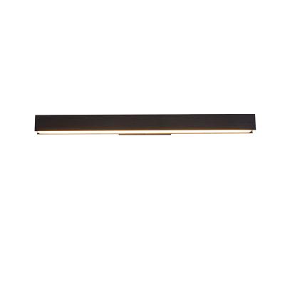 China Modern Linear Square Down Light Black LED Wall Light Gold Bracket Villa Living Room Dimmimg Aluminum Brush Light for sale