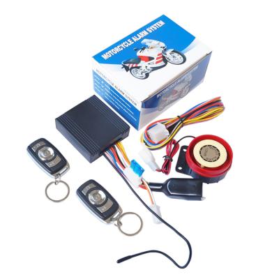 China Electric Motorbike Alarm System 12V Motorcycle Alarm Remote Start Lock Anti-Hijacking System with 2 Remote Keys for sale