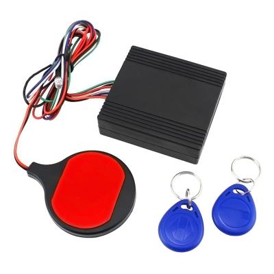 China Universal One Way Anti-theft Motorcycle Alarm System Security System Motorcycle Remote Control Lock With 2 RFID Card for sale