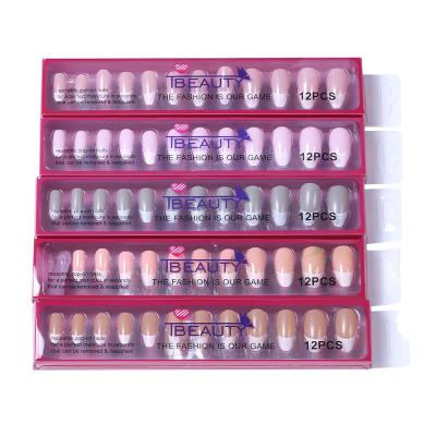 China Customers Requirements 24pcs/Set With Sticker Rainbow Ballerina Full Cover Press On Nail Art Tips Artificial Long Coffin Designed Press On Nails for sale