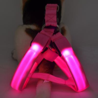 China 2019 Sustainable High Quality Pet Safety Accessories Dog Colorful LED Pet Harness for sale