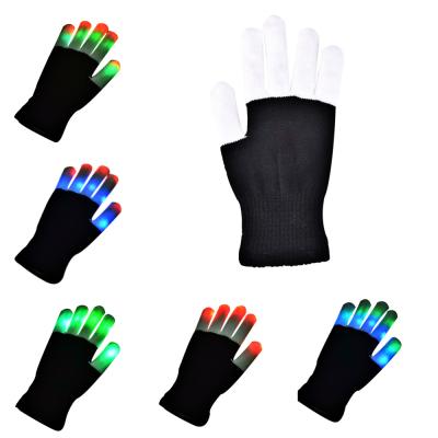 China Wholesale Gift Elastic Nylon Led Flashlight Gloves For Christmas for sale