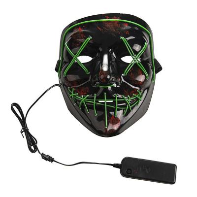 China Wholesale High Quality PVC LED Panel Mask, EL Panel Mask for Party, Halloween, Blacklight Race, Advertising, Club, Christmas for sale