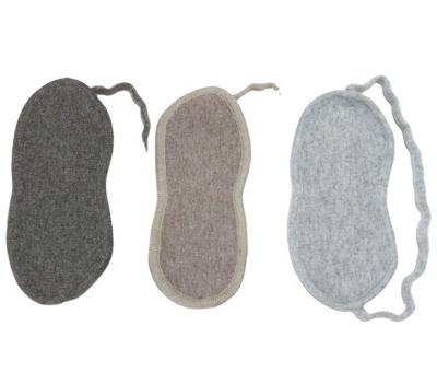 China 100%wool portable airline eyemask cover pillow custom sleep suit travel gift sets wool cashmere eyemask for sale