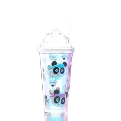 China Wholesale Safe Custom Printing Cup Food Grade Child Drinking Cup Double BPAfree Insulated Water Bottle for sale